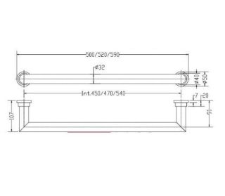 Полотенцесушитель электрический Margaroli Sereno 621/1/540/BOX/BRUSHED NIKEL 59 см брашированный никель